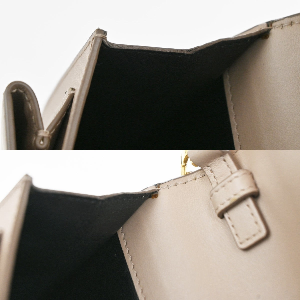 PRADA Logo Shoulder Hand Bag Saffiano Leather Pink Beige GHW Italy 18RL881