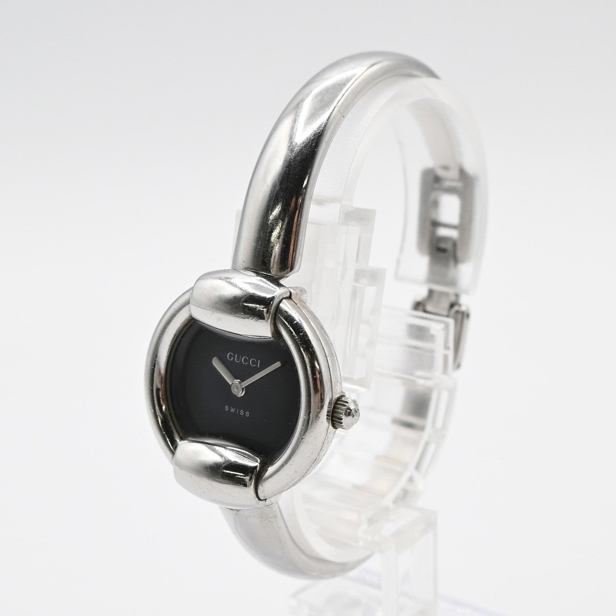 GUCCI 1400L Watch Quartz Bangle Bracelet 25 mm Stainless Steel Silver 02LC586