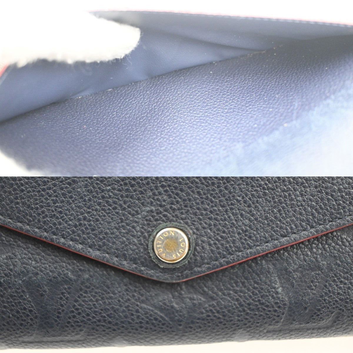 LOUIS VUITTON Portefeuille Sarah Wallet Monogram Empreinte Blue M62125 69MA195