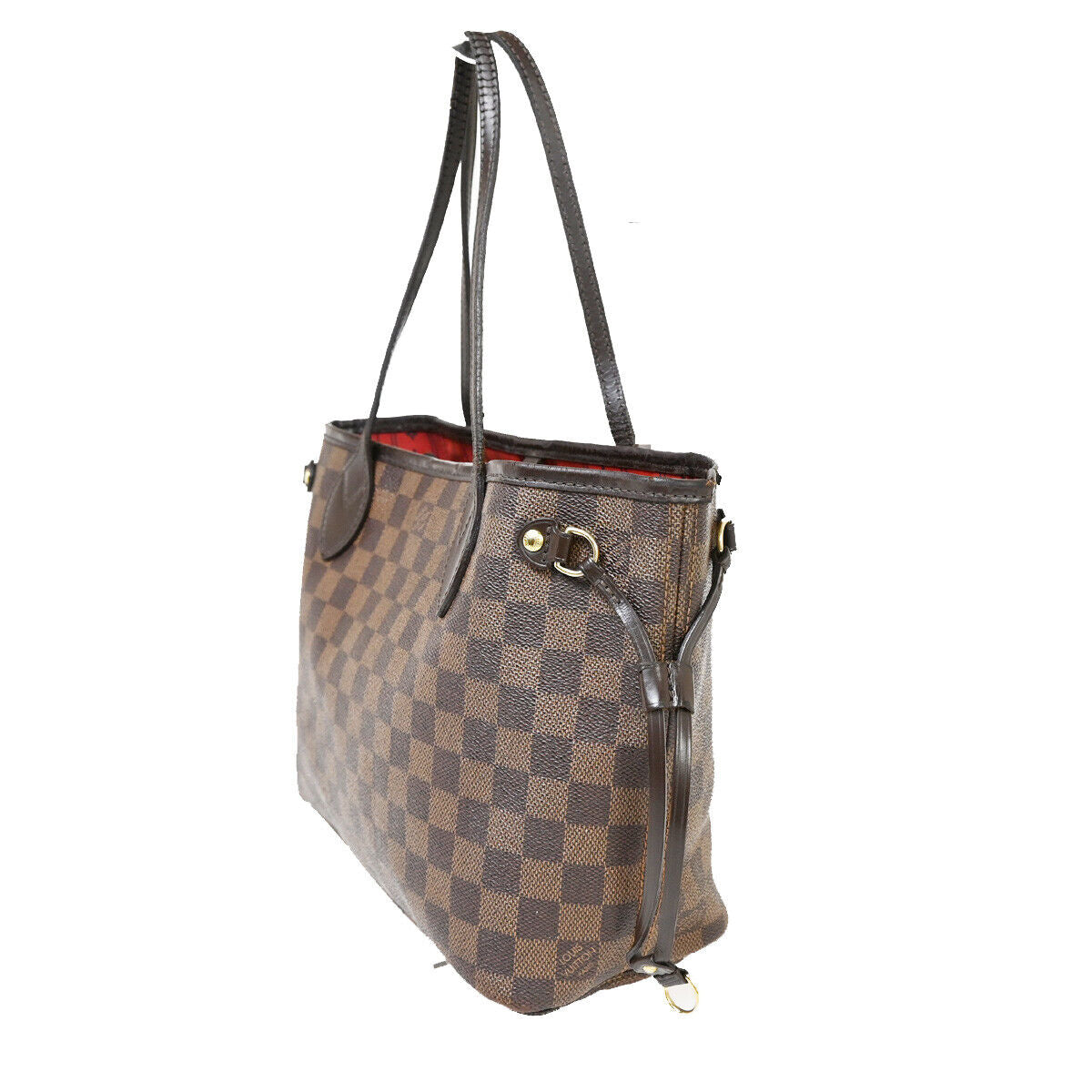 LOUIS VUITTON Neverfull PM Shoulder Tote Bag Damier Leather Brown N51109 18YE343