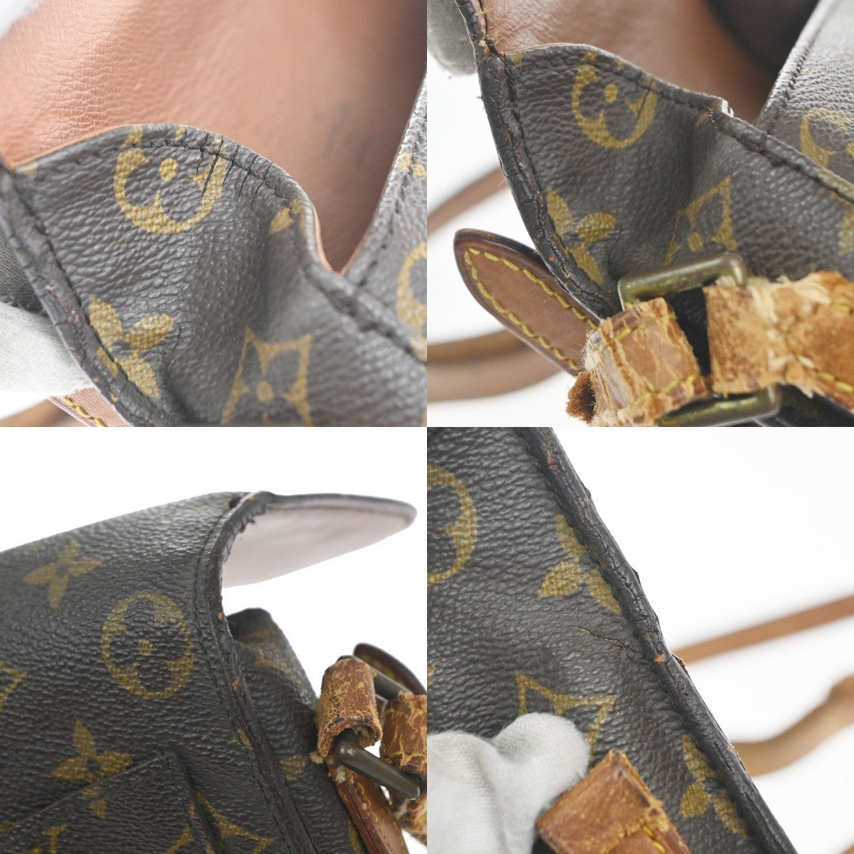 LOUIS VUITTON Saint Cloud MM Shoulder Bag Monogram Leather Brown M51243 60MA420