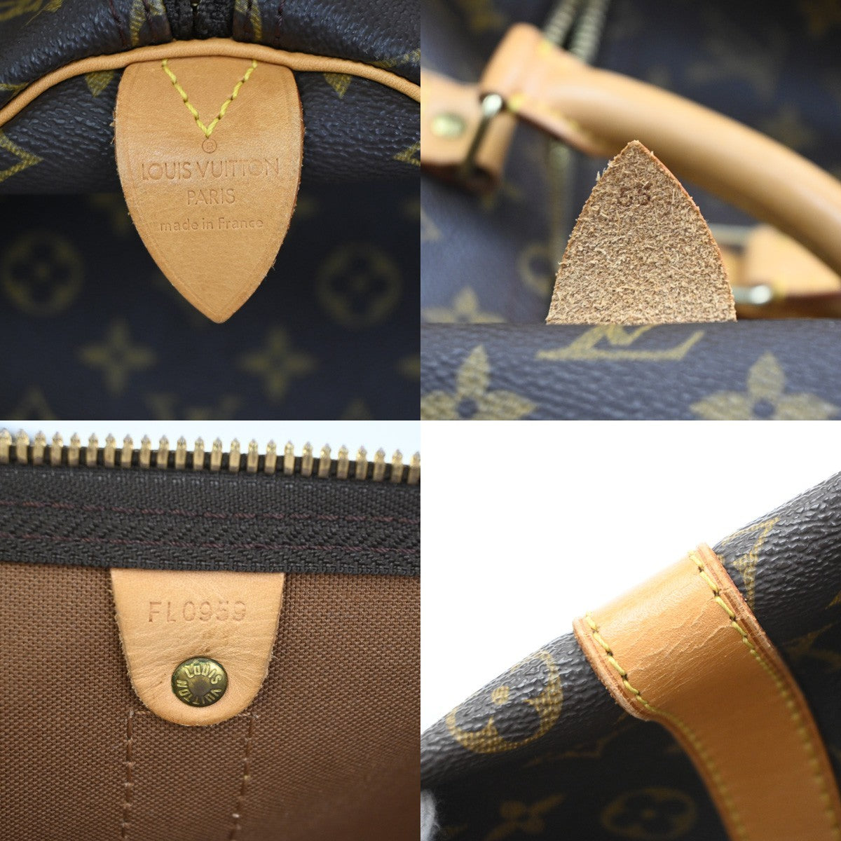 LOUIS VUITTON Keepall 55 Travel Hand Bag Monogram Leather Brown M41424 59PA048