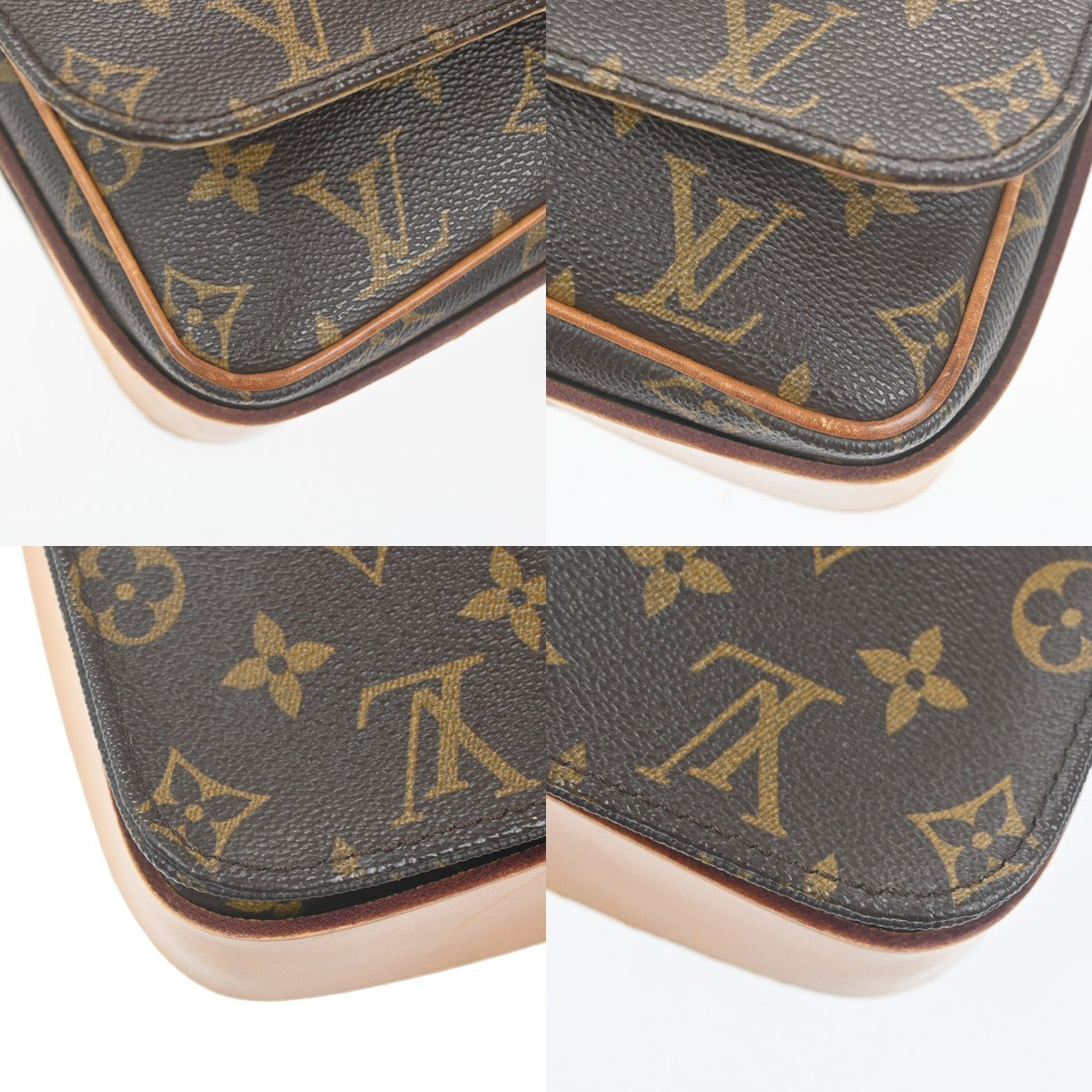 LOUIS VUITTON Cartouchiere GM Shoulder Bag Monogram Leather Brown M51252 72EF802