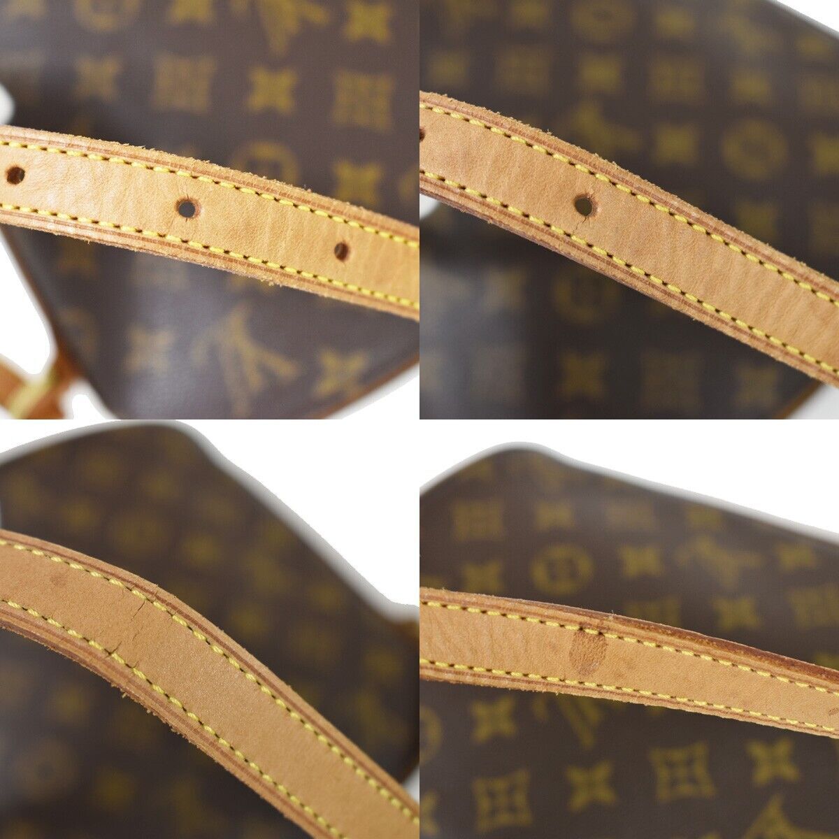 LOUIS VUITTON Logo Drouot Shoulder Bag Monogram Leather Brown M51290 19YC093