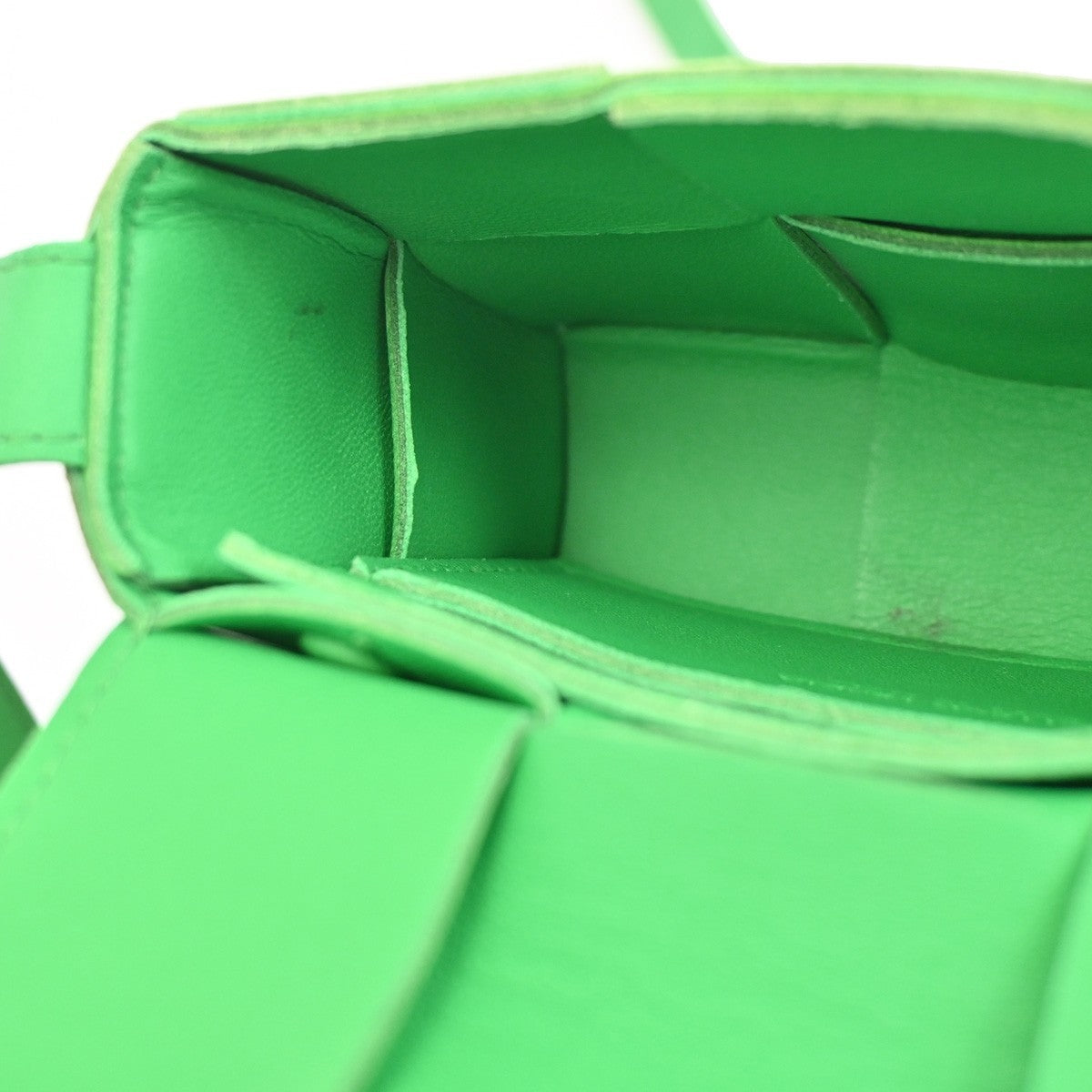 BOTTEGA VENETA Cassette Intrecciato Shoulder Bag Leather Green Parakeet 14ZA101