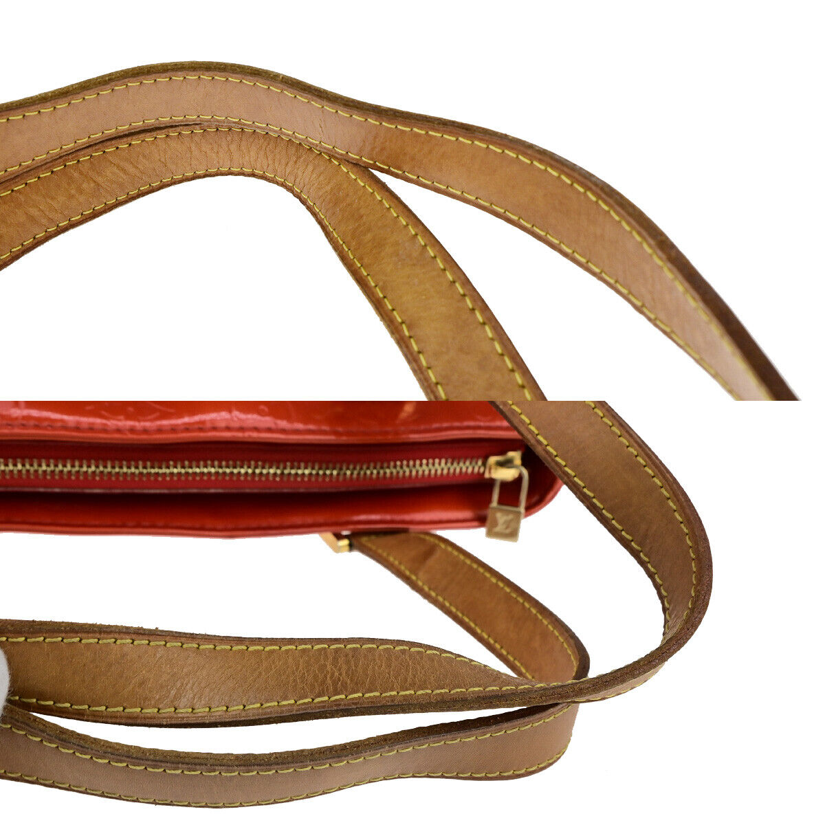 LOUIS VUITTON Houston Shoulder Bag Monogram Vernis Rouge M91092 60YF418