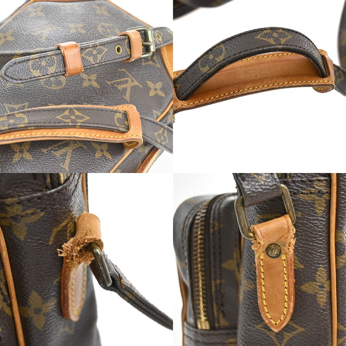LOUIS VUITTON Danube Shoulder Bag Monogram Leather Brown France M45266 64AA085