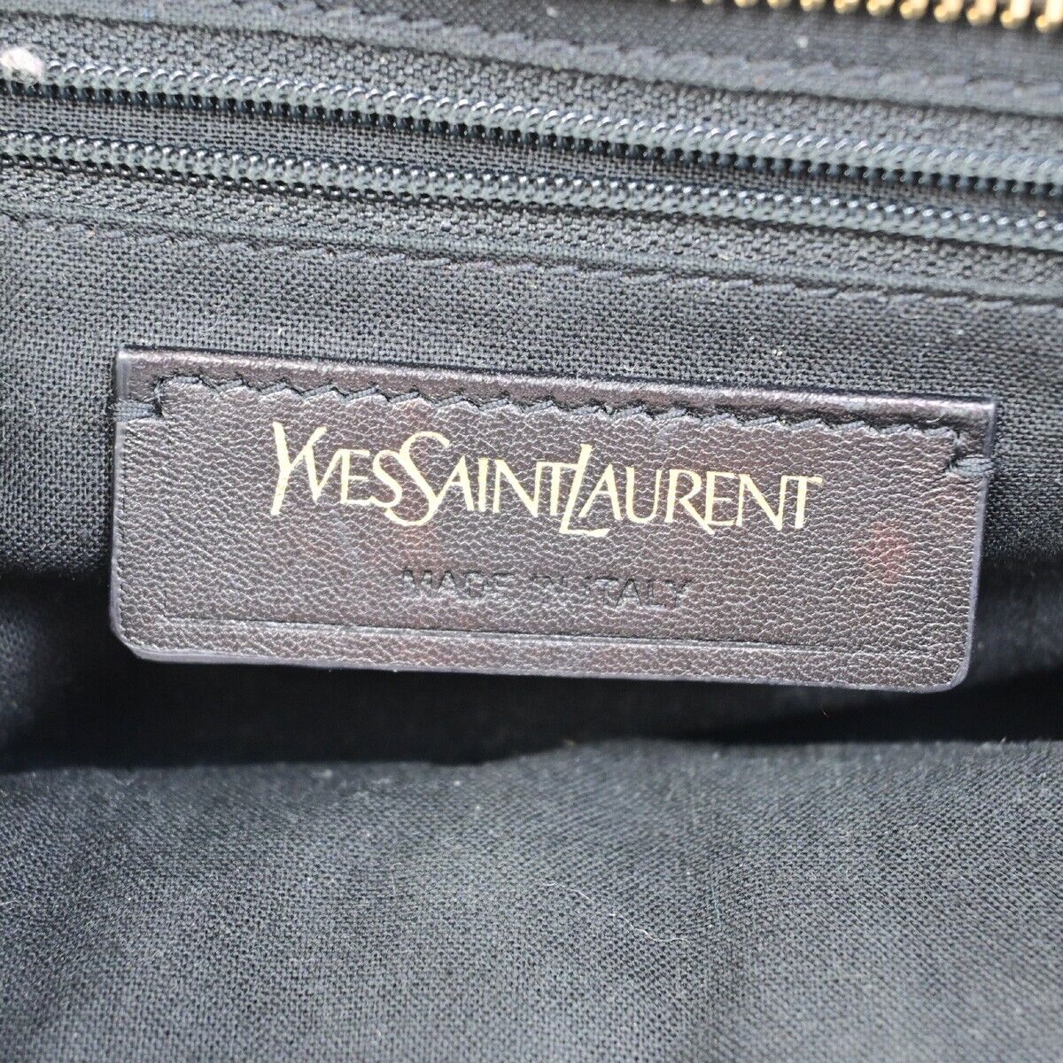 YVES SAINT LAURENT YSL 2Way Cabas Chyc Hand Shoulder Bag Leather Gray 35SH912