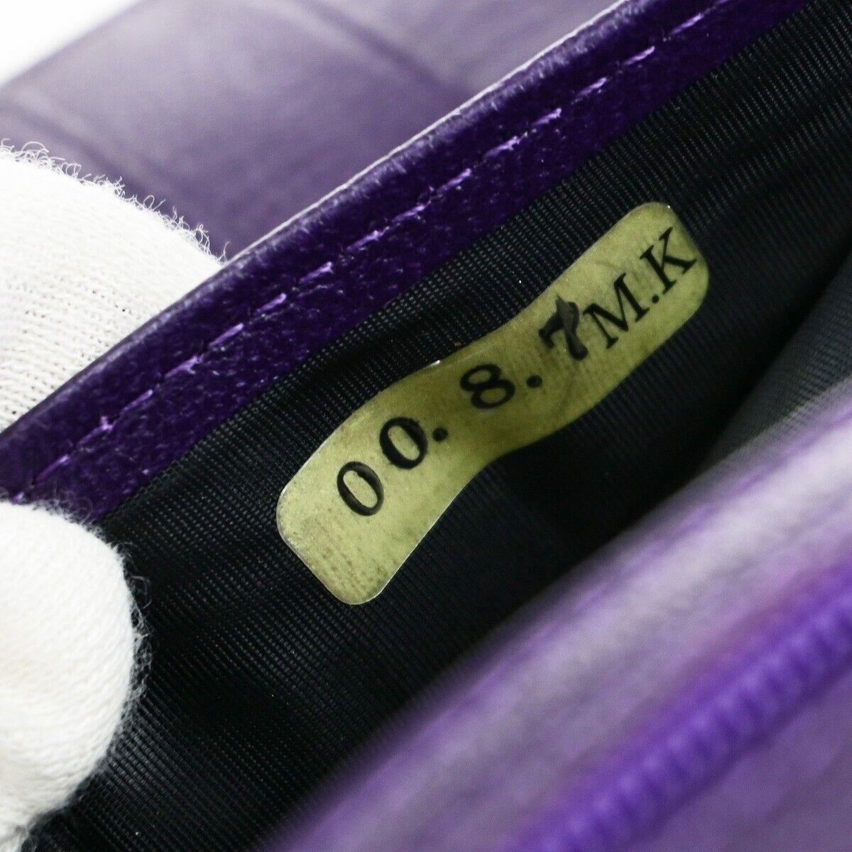 CHANEL CC Logo Bifold Wallet Leather Purple GHW Made in France 79RK703