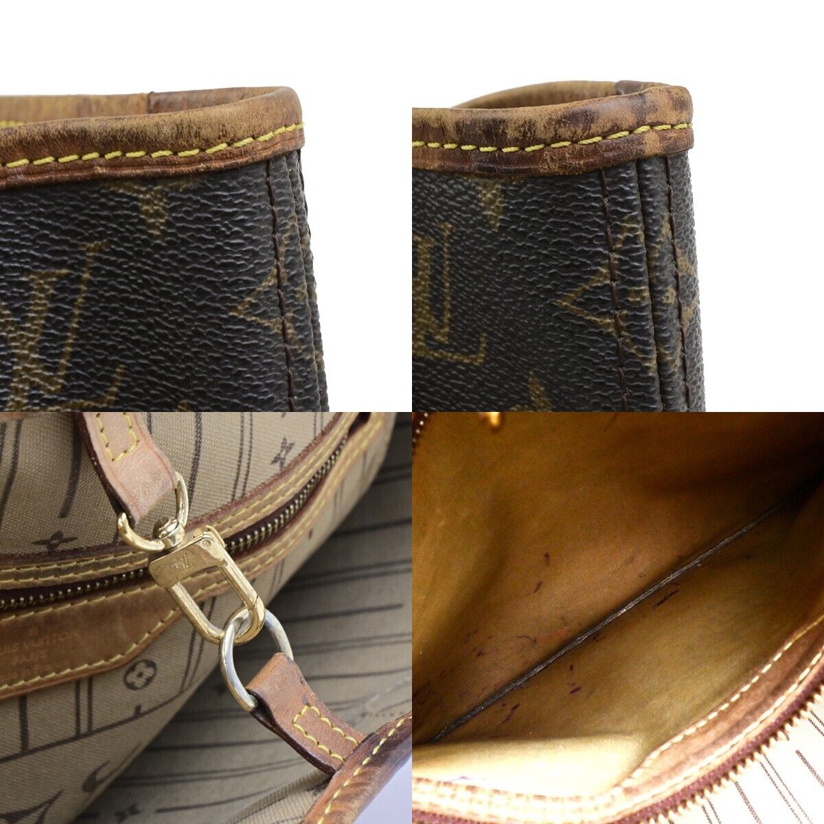 LOUIS VUITTON Neverfull MM Shoulder Tote Bag Monogram Leather BN M40156 97KA530