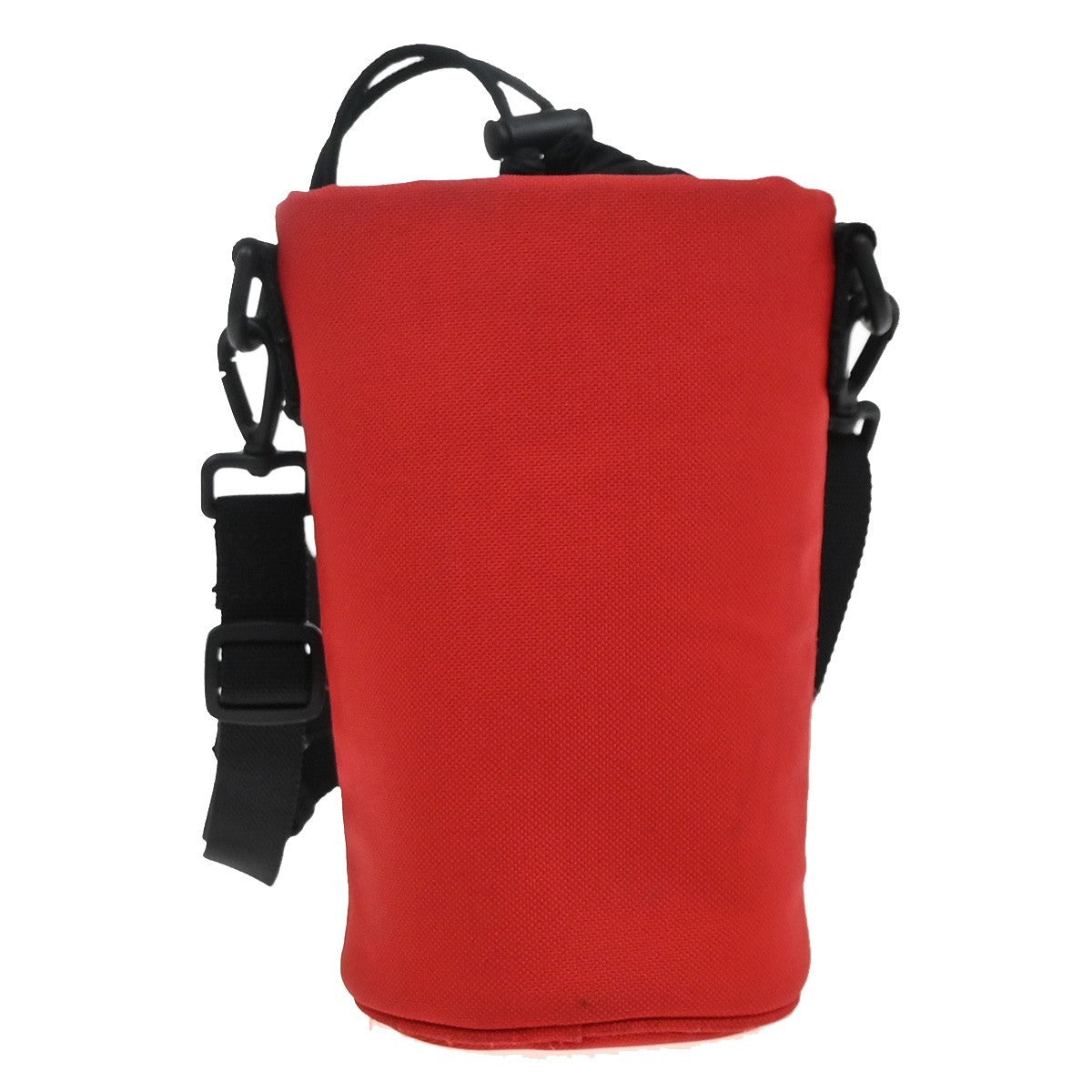 BALENCIAGA Weekend Bottle Holder Shoulder Bag Canvas Nylon RD BK Italy 34KC935