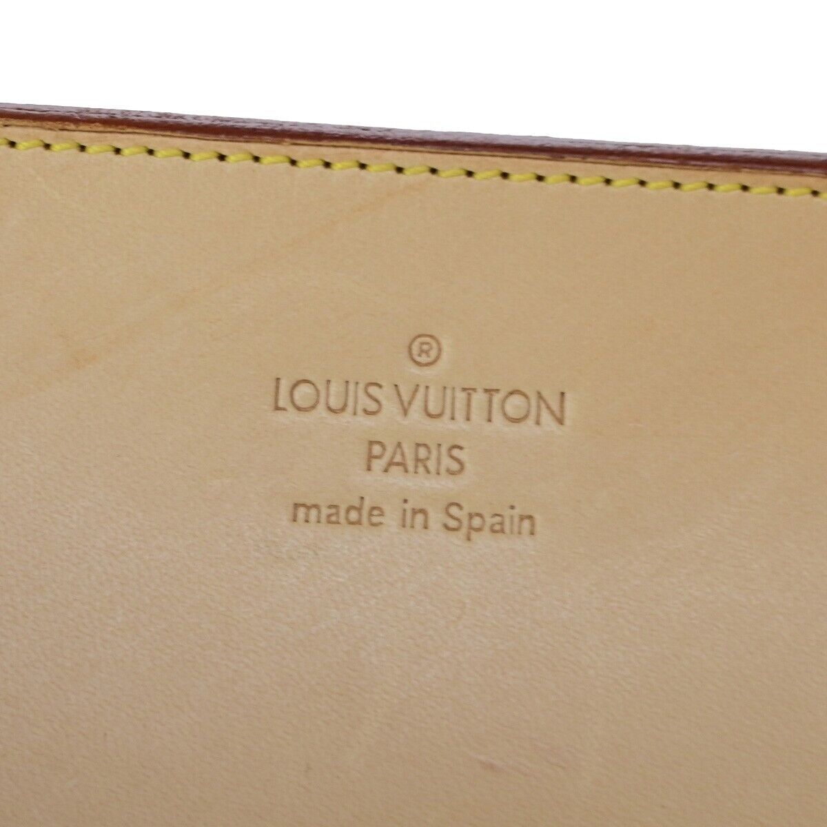 LOUIS VUITTON Logo Cabas Ambre  Pouch Bag Nomade Leather Beige Spain 04SJ427