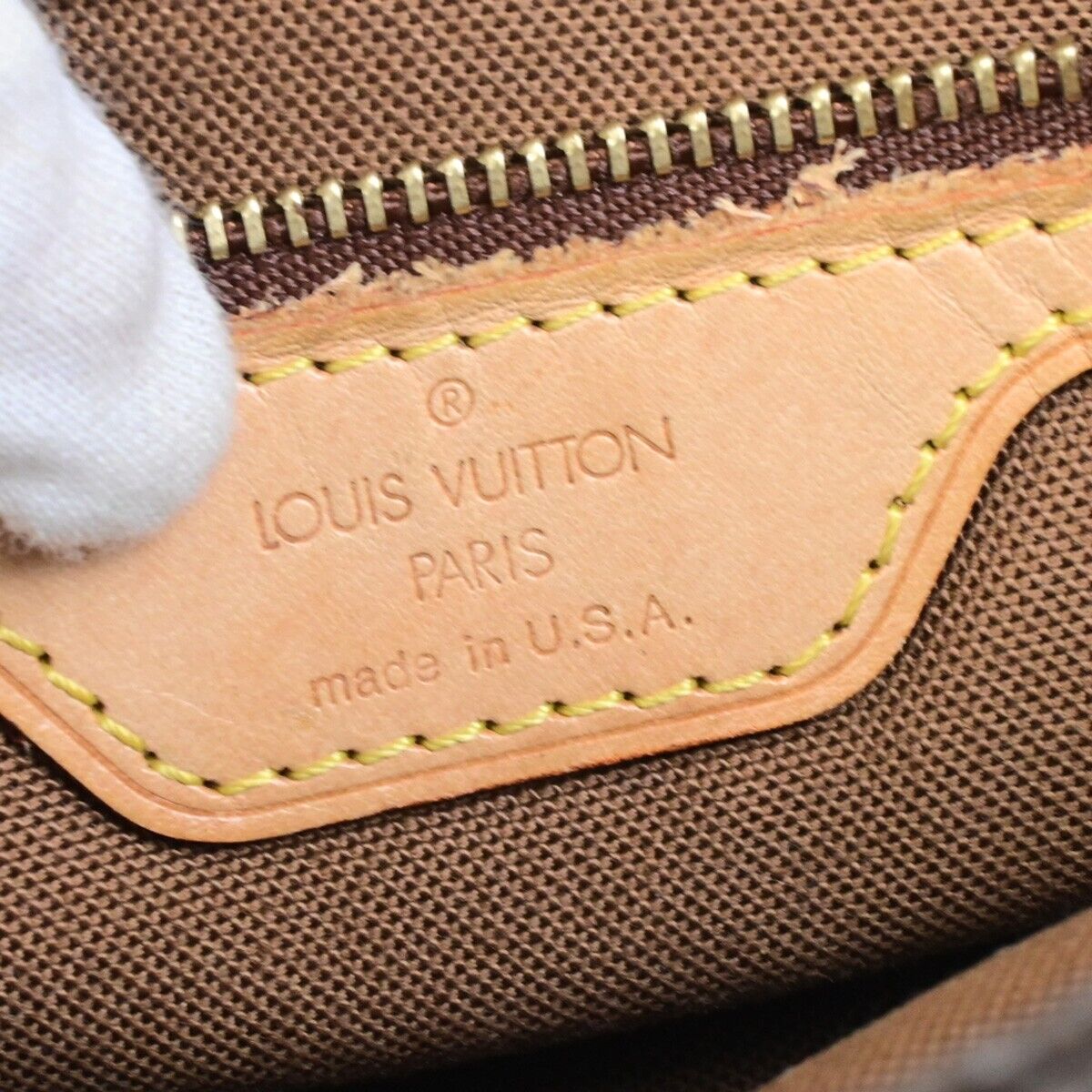 LOUIS VUITTON Logo Trotteur Shoulder Bag Monogram Leather Brown M51240 89ED501