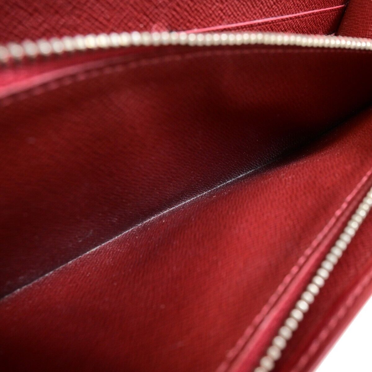 LOUIS VUITTON LV Logo 2 Set Bifold Long Wallet Epi Leather Red Ruby 61KA294