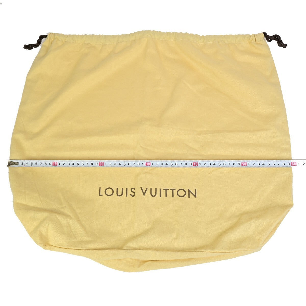LOUIS VUITTON Logo 10 Set Dust Bag Drawstring Canvas Cotton Beige Brown 07KB120