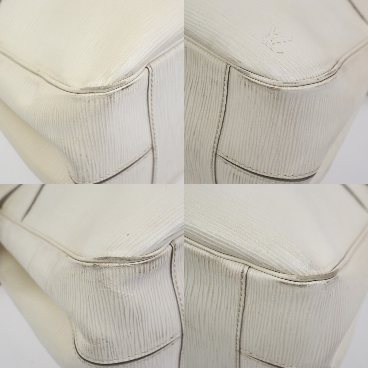 LOUIS VUITTON LV Logo Passy PM Hand Bag Epi Leather Ivoire France Ｍ5926J...