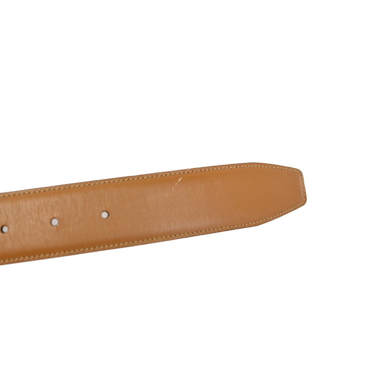 GUCCI G Logo Belt 70/28 Leather Brown Blue GHW Italy 66KC646