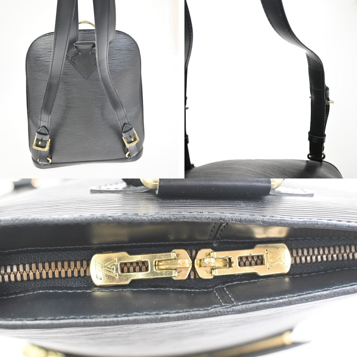 LOUIS VUITTON Gobelin Noir Backpack Epi Leather GHW Black France M52292 70RL827