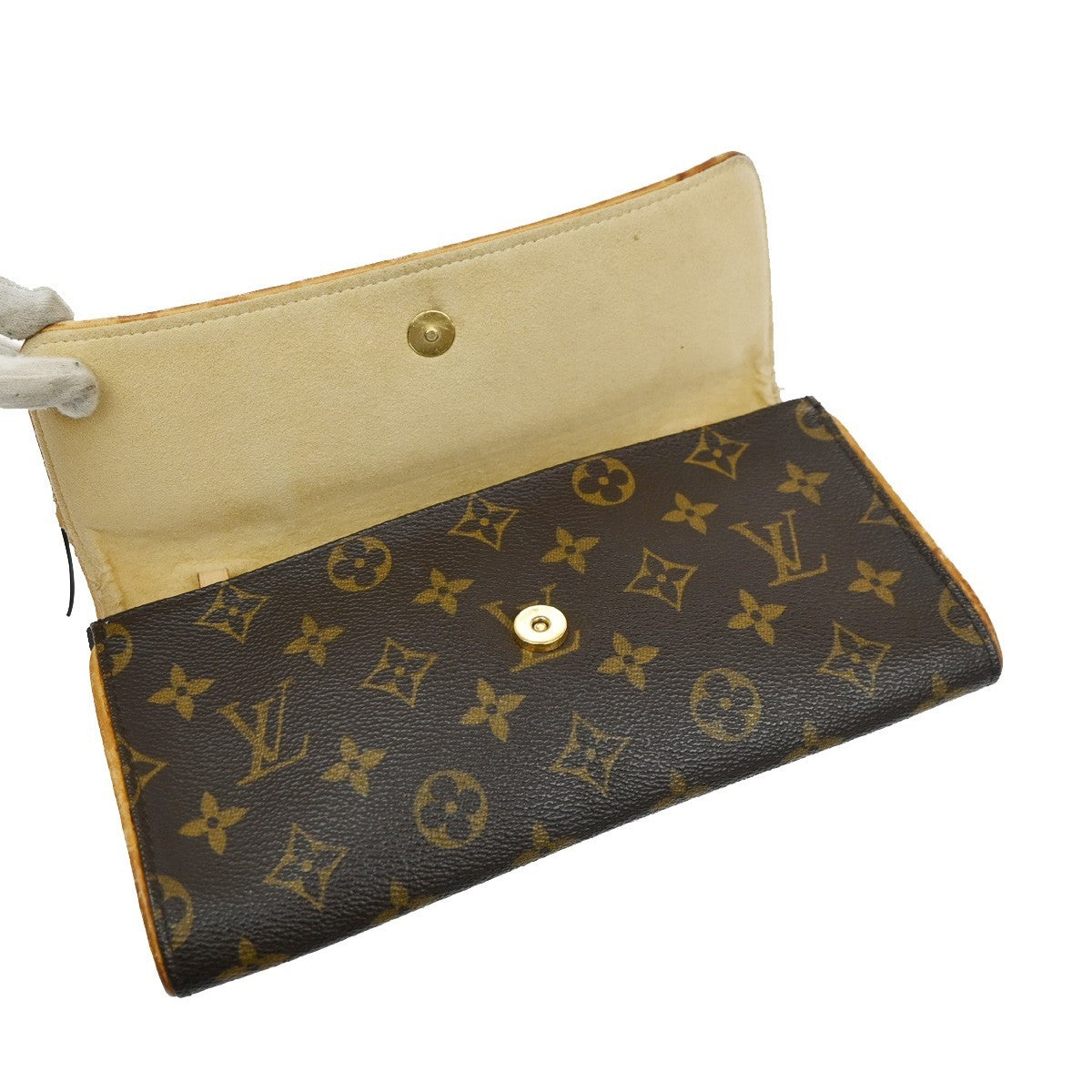 LOUIS VUITTON Pochette Twin GM  Clutch Bag Monogram Brown M51852 01SA038
