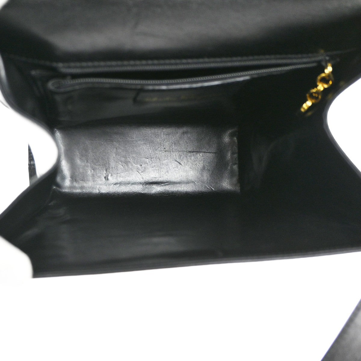 SALVATORE FERRAGAMO Gancini 2Way Shoulder Clutch Hand Bag Leather Black 67CA696