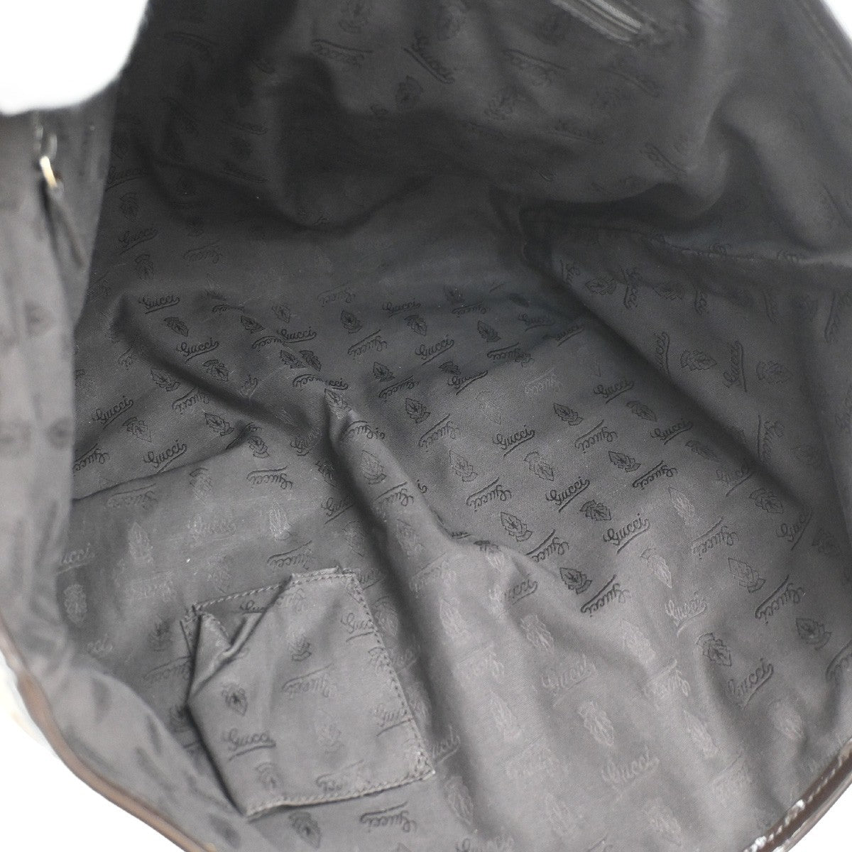 GUCCI GG Jolie Sherry Shoulder Hand Tote Bag Patent Leather Canvas GHW 70CA983