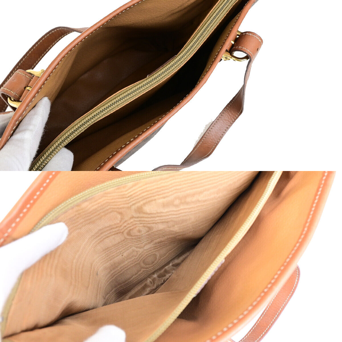 CELINE Logo Macadam Pattern Shoulder Tote Bag PVC Leather Brown GHW 62SJ475