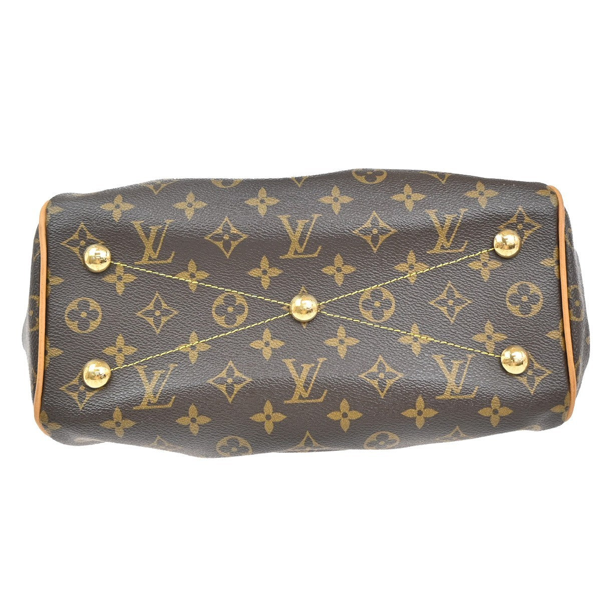 LOUIS VUITTON Tivoli PM Handbag Monogram Leather France Brown M40143 609RF668