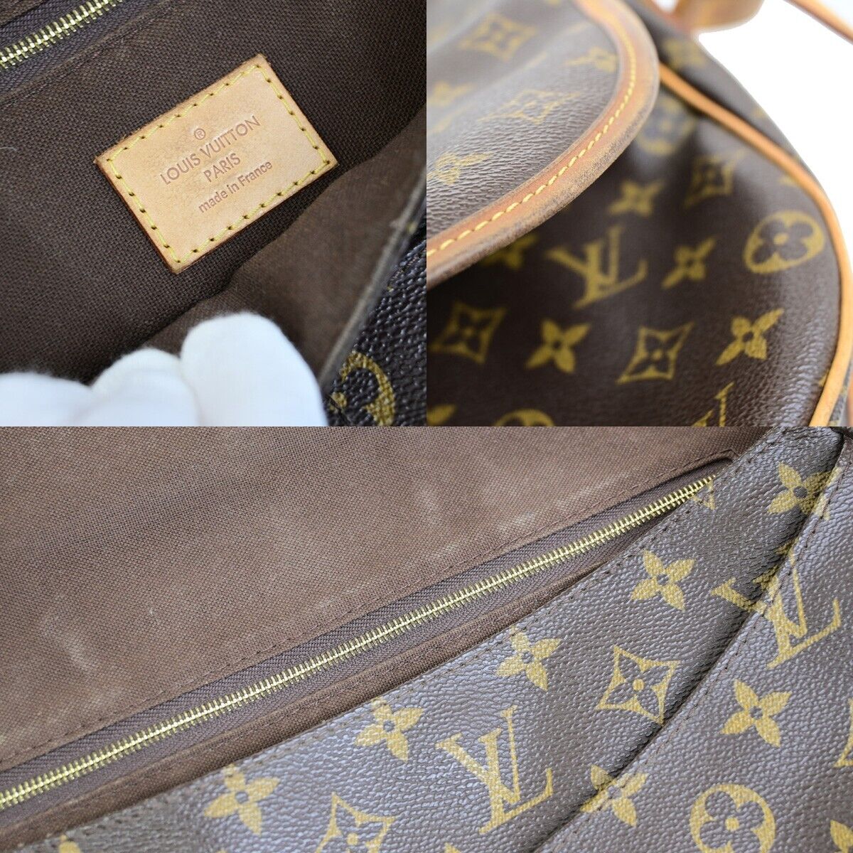 LOUIS VUITTON Menilmontant MM Shoulder Bag Monogram Leather BN M40473 31FB346