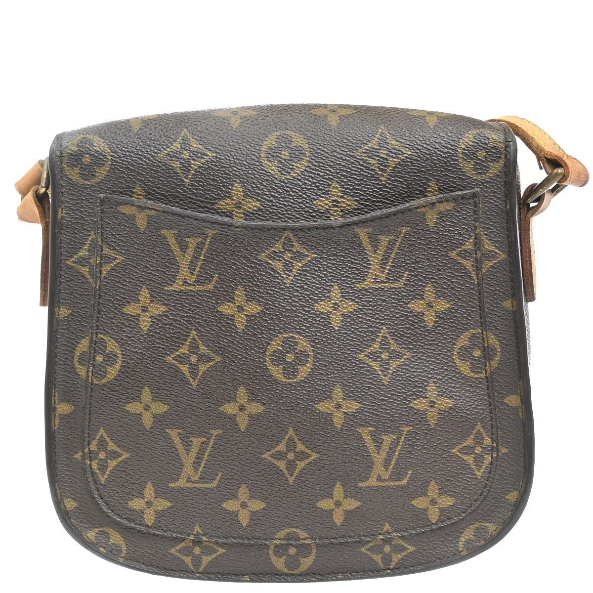 LOUIS VUITTON Saint Cloud MM Shoulder Bag Monogram Leather Brown M51243 39MA506