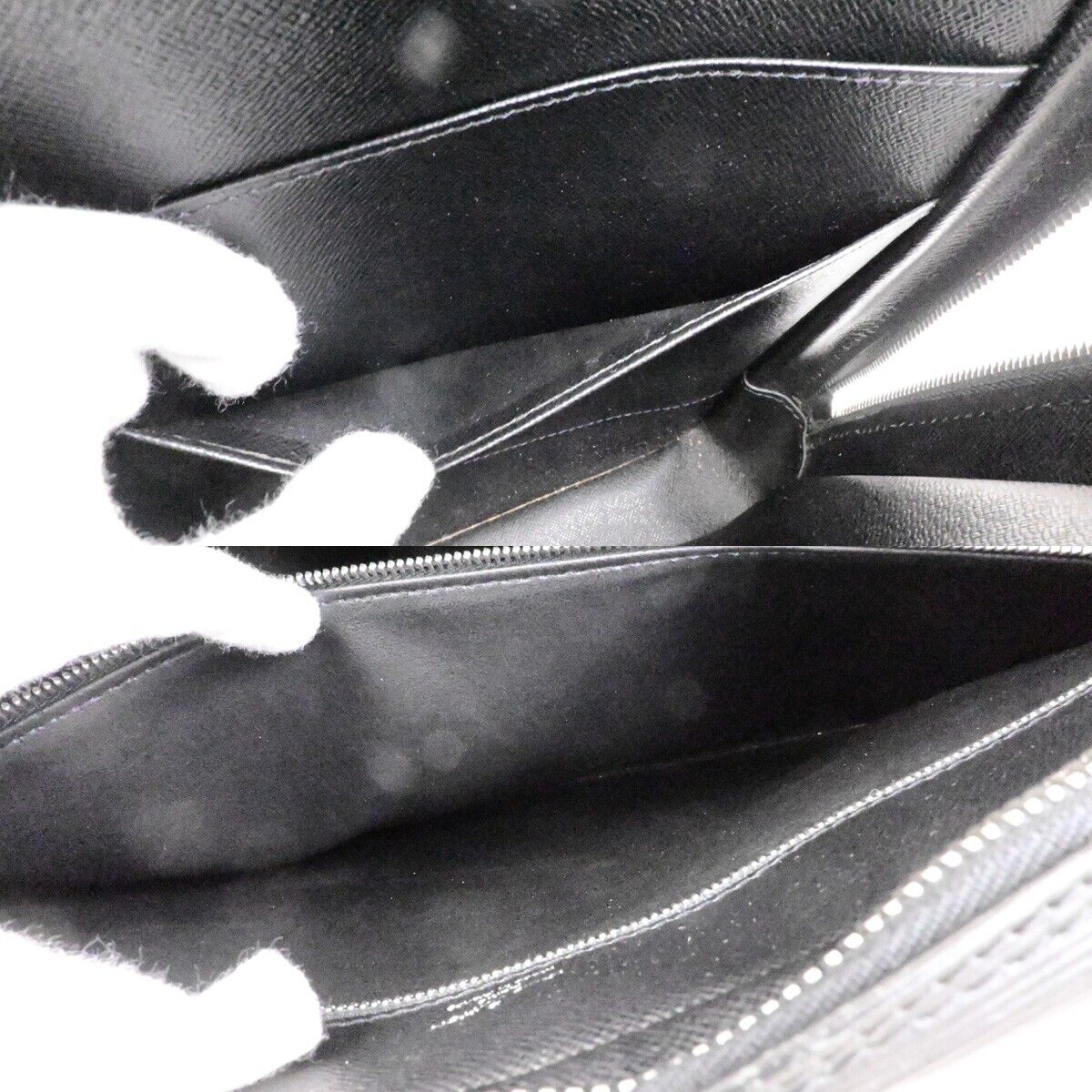 LOUIS VUITTON Porte Documents Voyage Briefcase Hand Bag Epi Black M59162 82ED934
