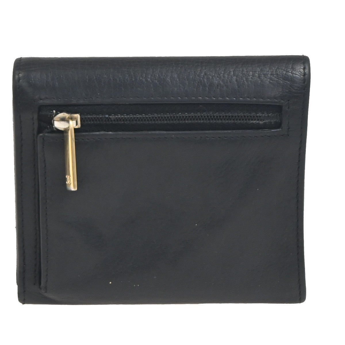 CHANEL CC Logo Timeless Trifold Mini Wallet Leather Black GHW Spain 68KC755