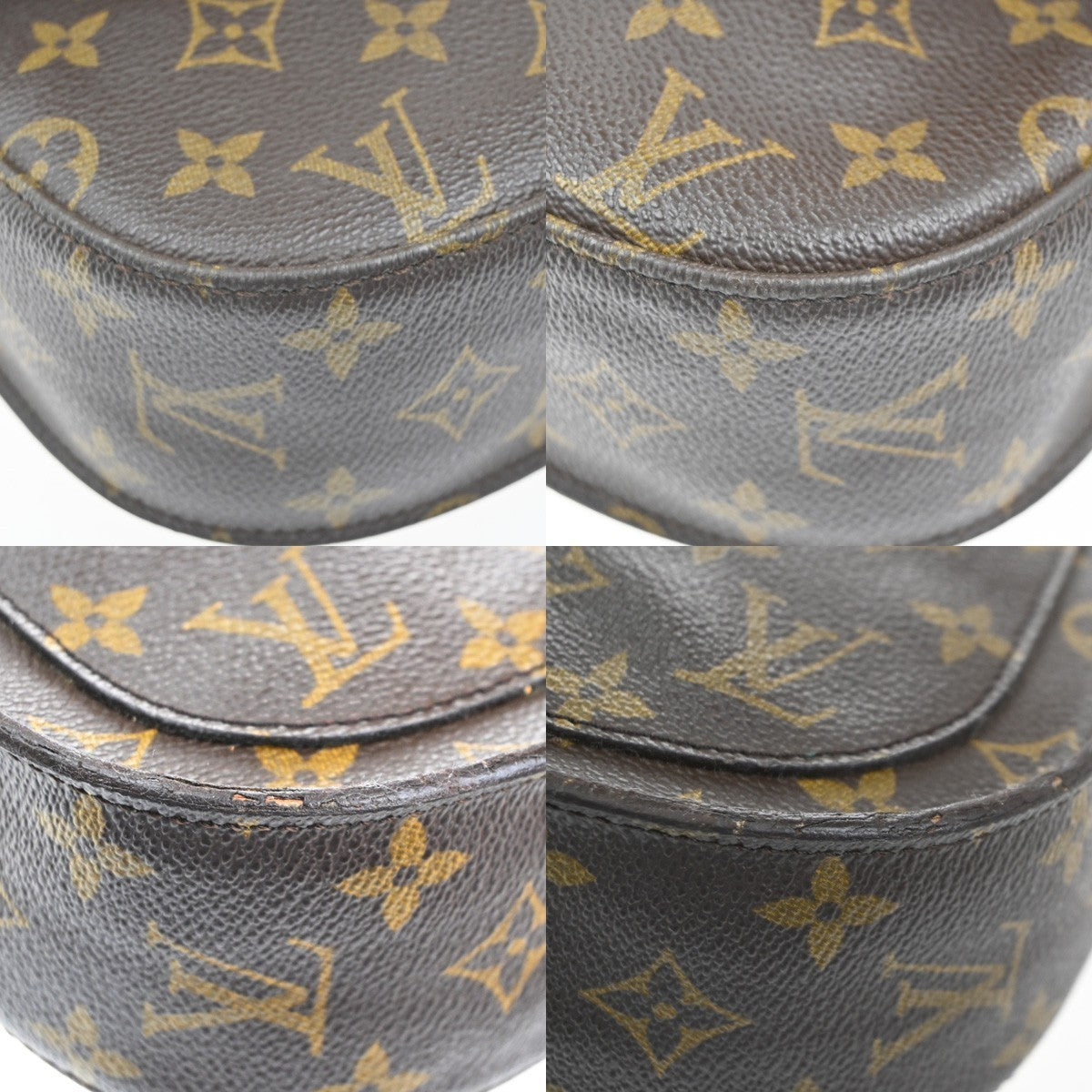 LOUIS VUITTON Saint Cloud GM Shoulder Bag Monogram Leather Brown M51242 34MA363