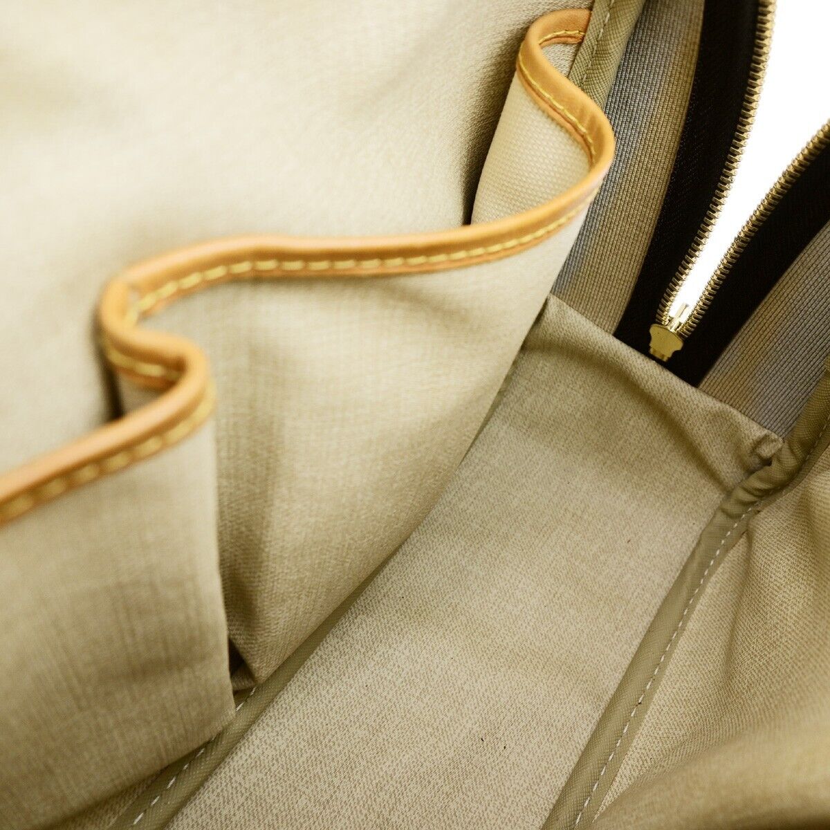 LOUIS VUITTON LV Logo Trouville Hand Bag Monogram Leather Brown M42228 83ED019