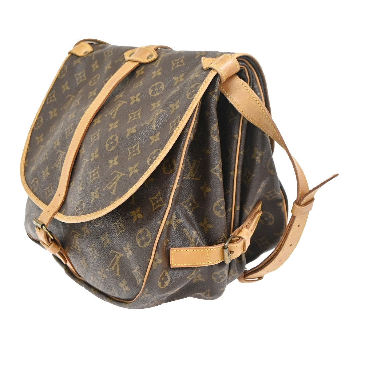 LOUIS VUITTON Saumur 35 Shoulder Bag Monogram Leather BN France M42254 73KC829