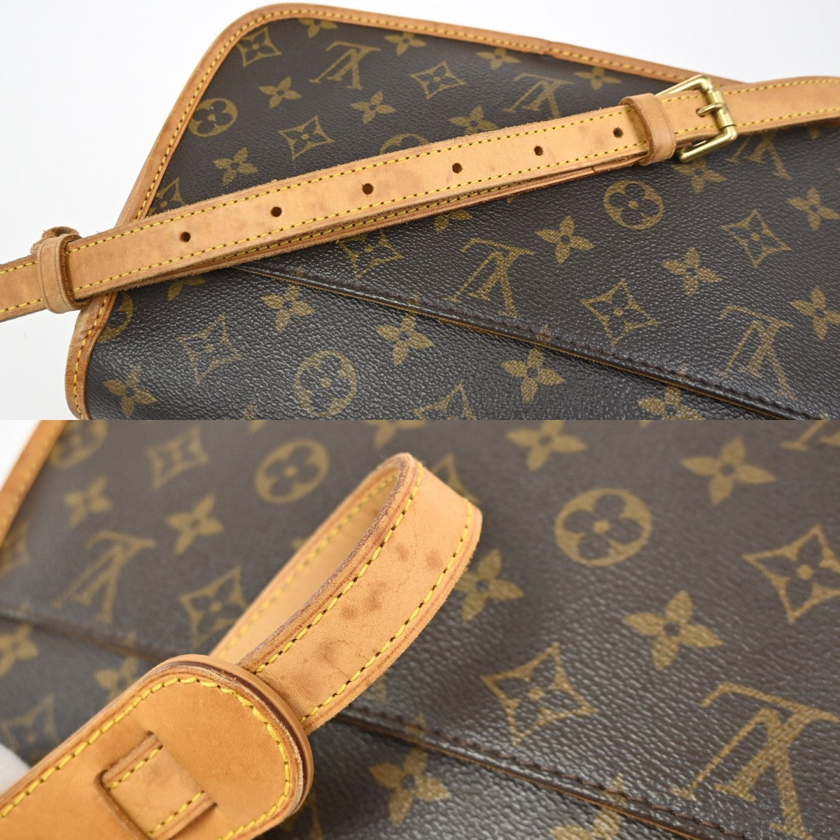 LOUIS VUITTON Sologne Shoulder Bag Monogram Leather Brown France M42250 22YJ164