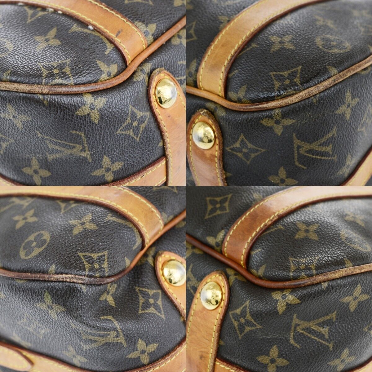 LOUIS VUITTON LV Stresa GM Shoulder Bag Monogram Leather Brown M51188 78EC984