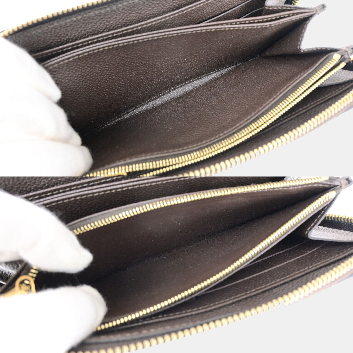 LOUIS VUITTON Zippy Wallet Monogram Empreinte Leather Terre M60548 10YF096