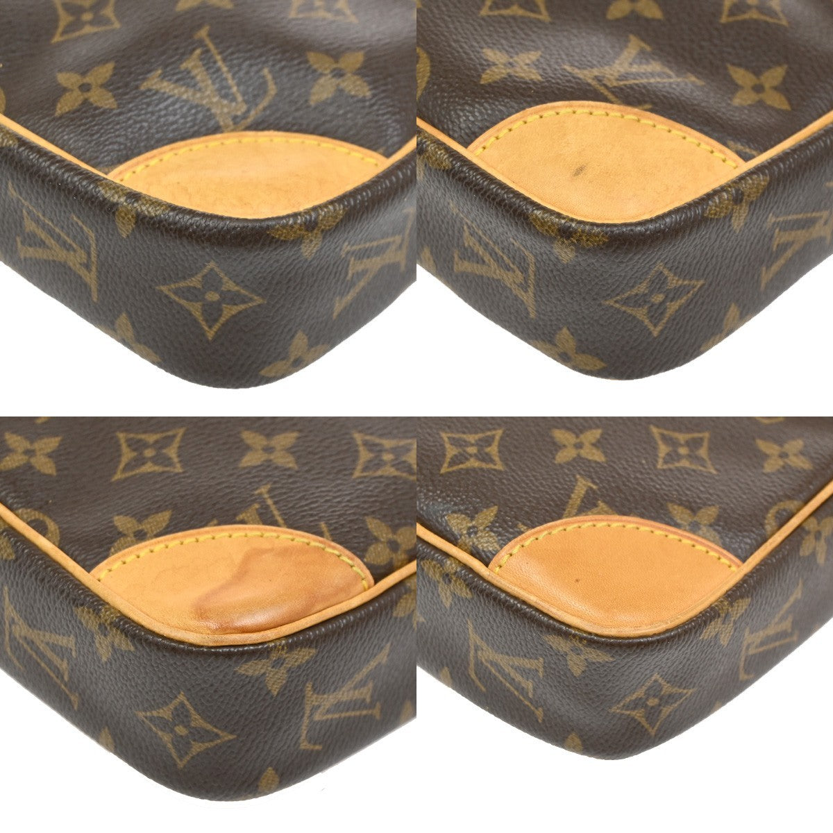 LOUIS VUITTON Danube Shoulder Bag Monogram Leather Brown France M45266 86DA237