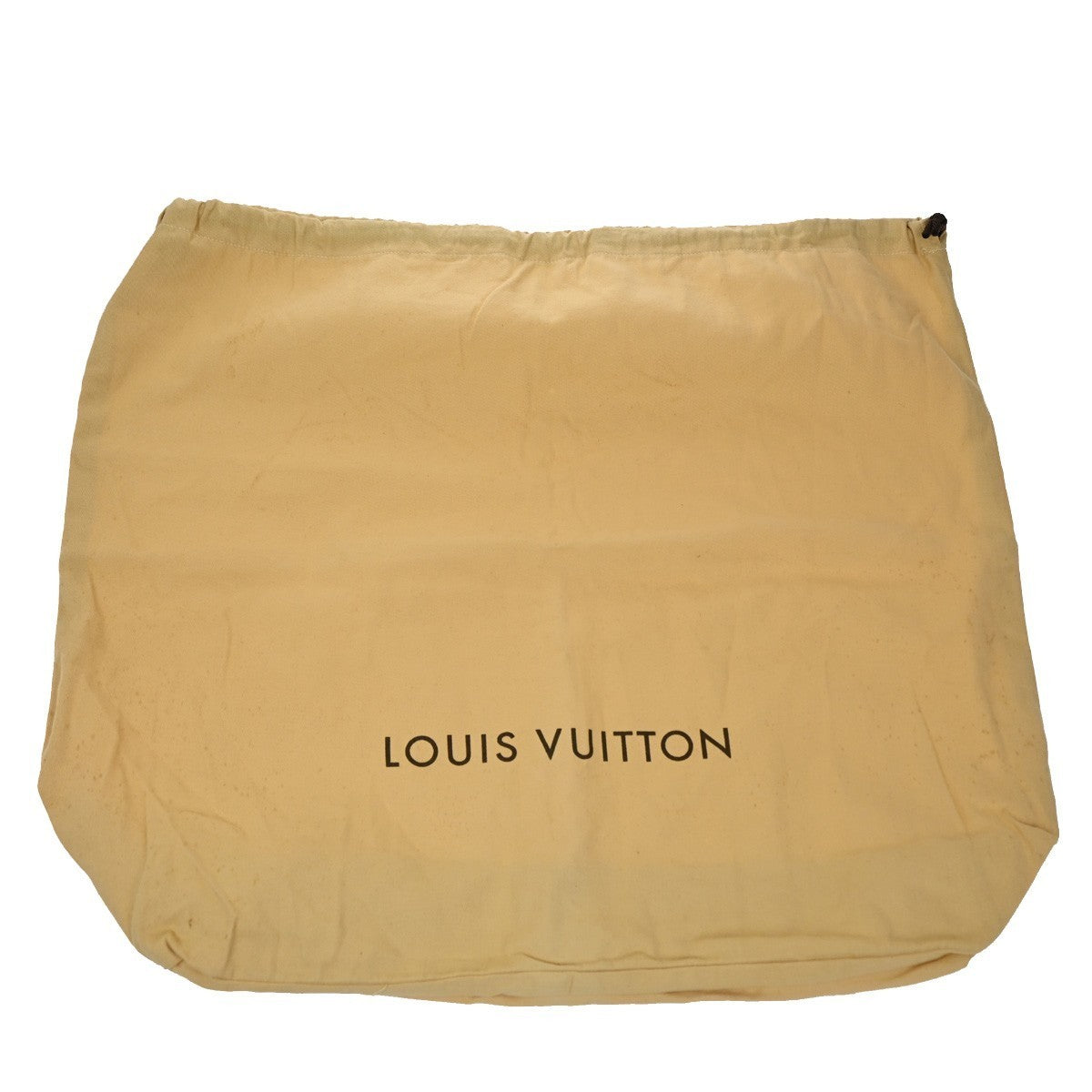 LOUIS VUITTON Logo 10 Set Dust Bag Drawstring Canvas Cotton Beige Brown 09KP114