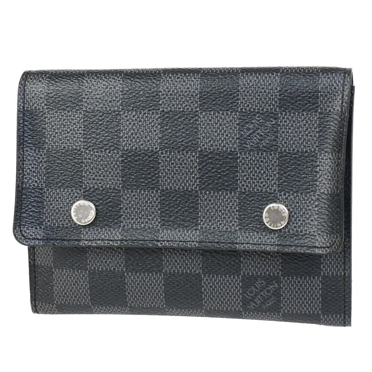 LOUIS VUITTON Compact Modulable Wallet Damier Graphite Black N63083 76KA442