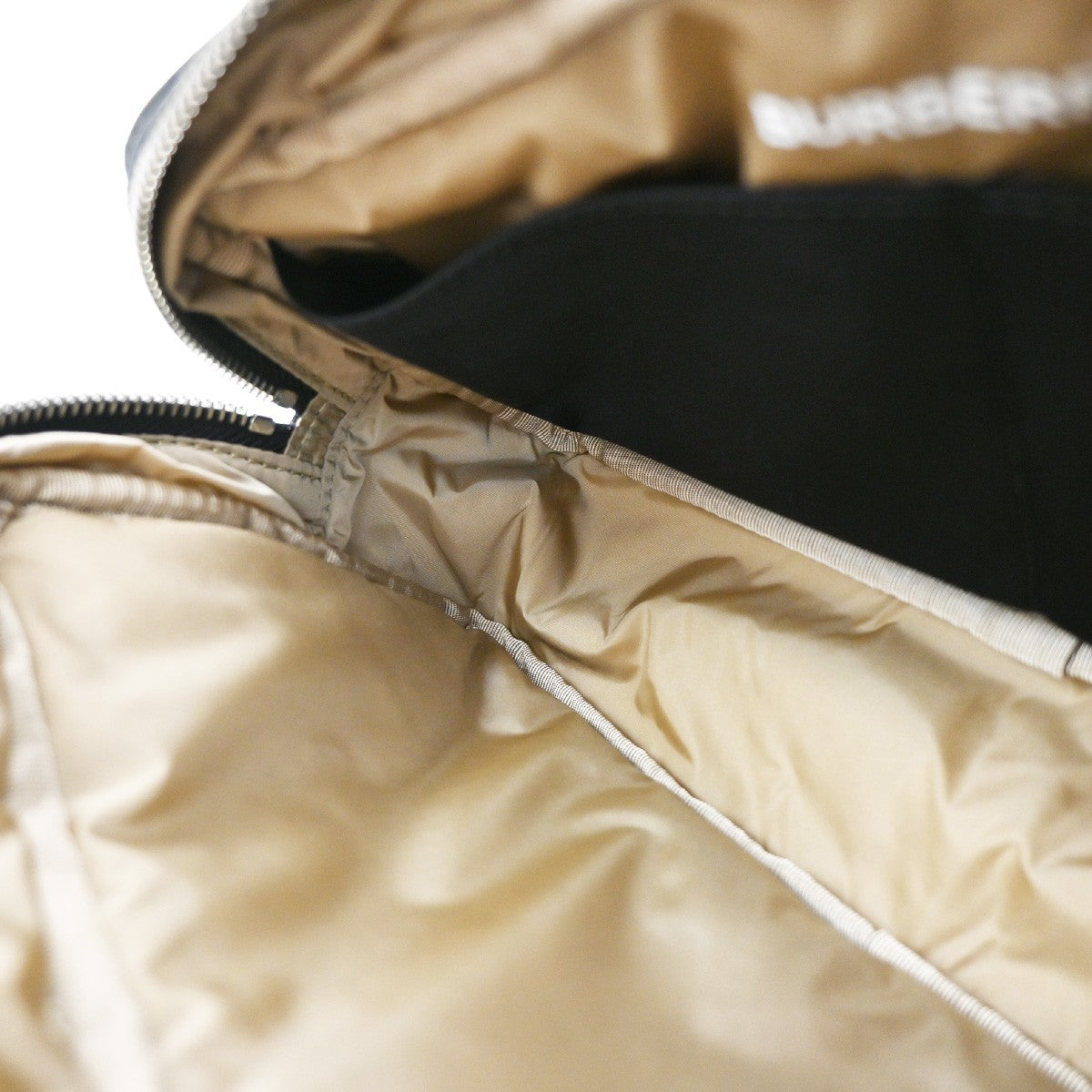 BURBERRY Logo Clutch Pouch Bag Nylon Black SHW 65RF576