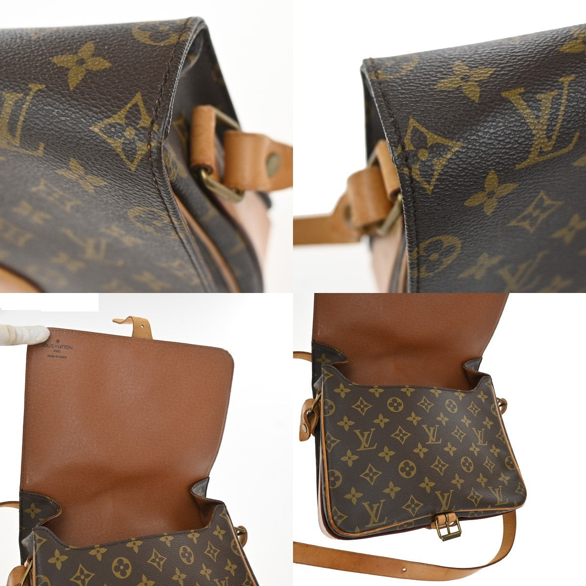 LOUIS VUITTON Cartouchiere GM Shoulder Bag Monogram Leather Brown M51252 88CA207