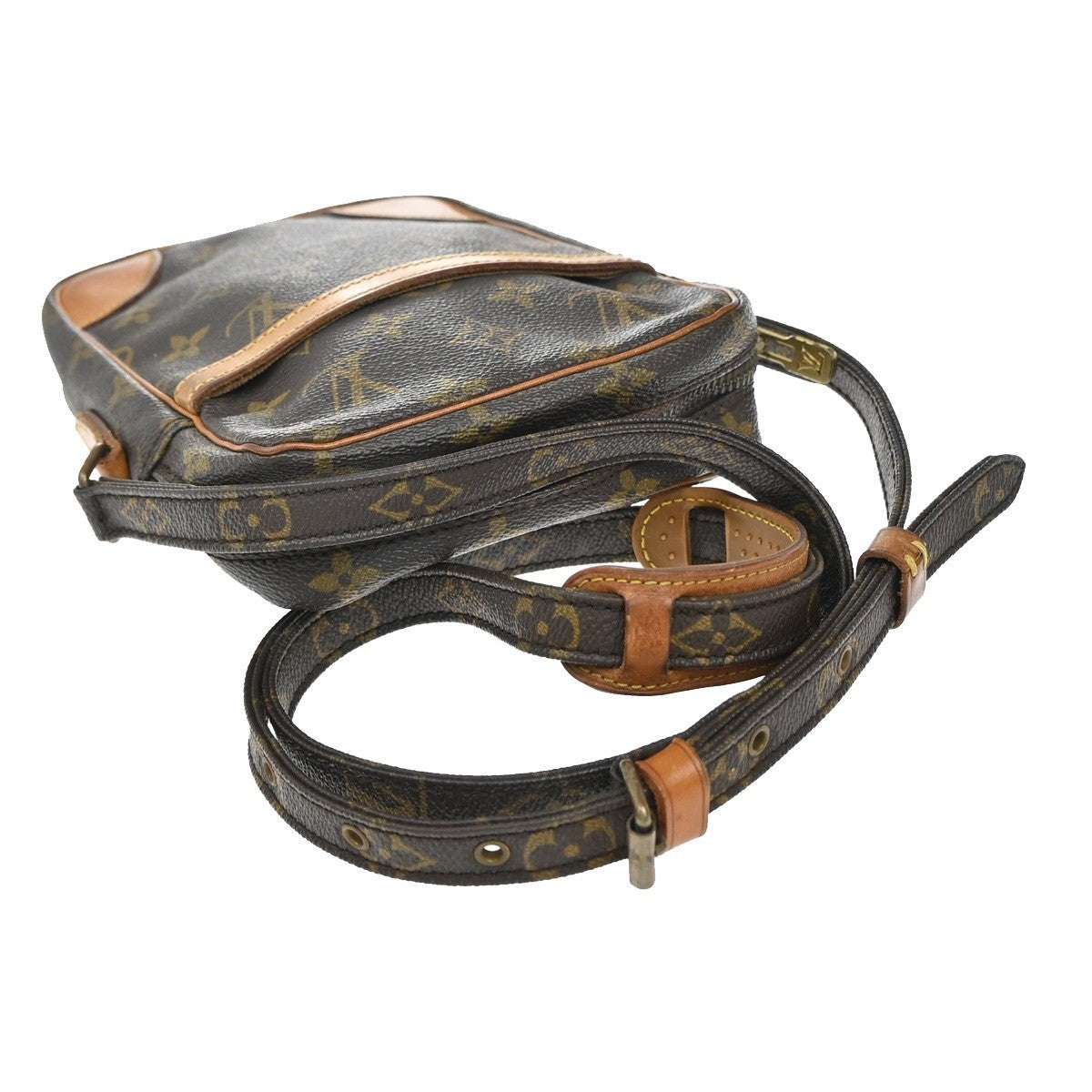 LOUIS VUITTON Danube Shoulder Bag Monogram Leather Brown France M45266 34KP005