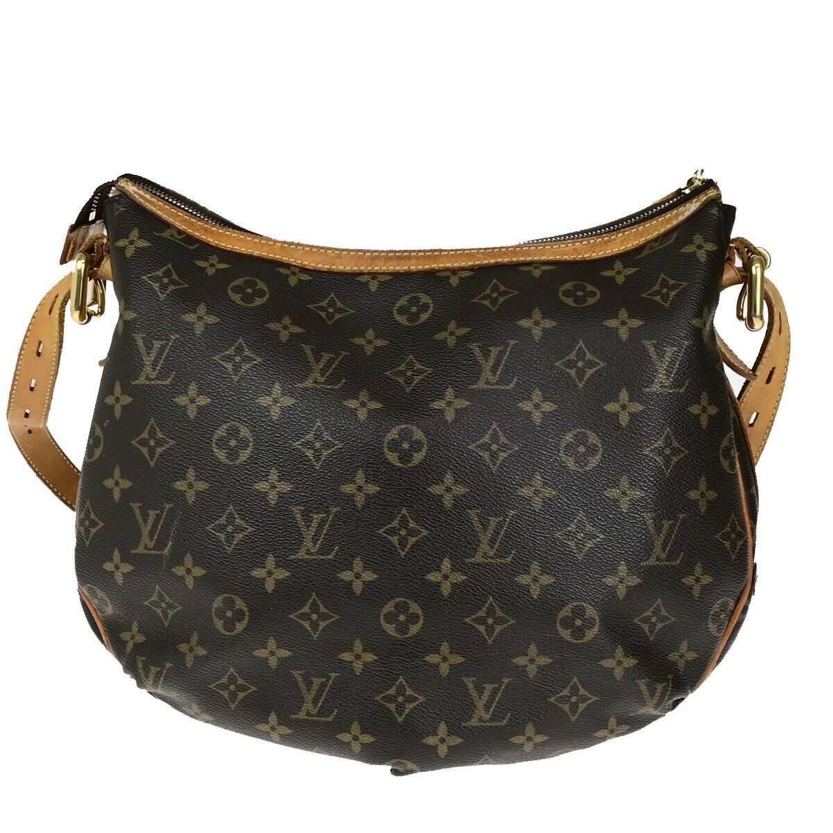 LOUIS VUITTON Tolum GM Shoulder Bag Monogram Leather Brown GHW M40075 37EC917
