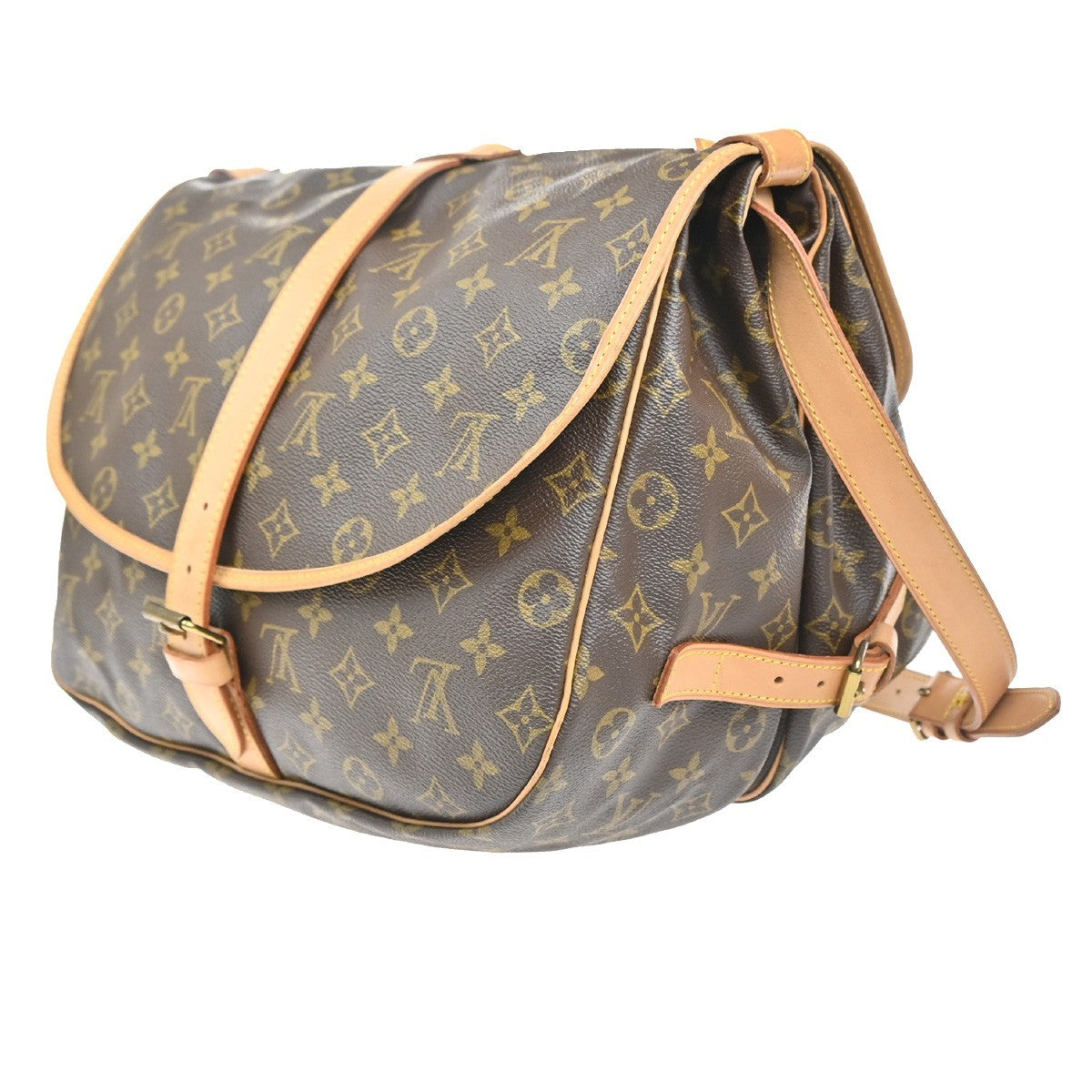 LOUIS VUITTON Saumur 35 Shoulder Bag Monogram Leather BN France M42254 29KD041