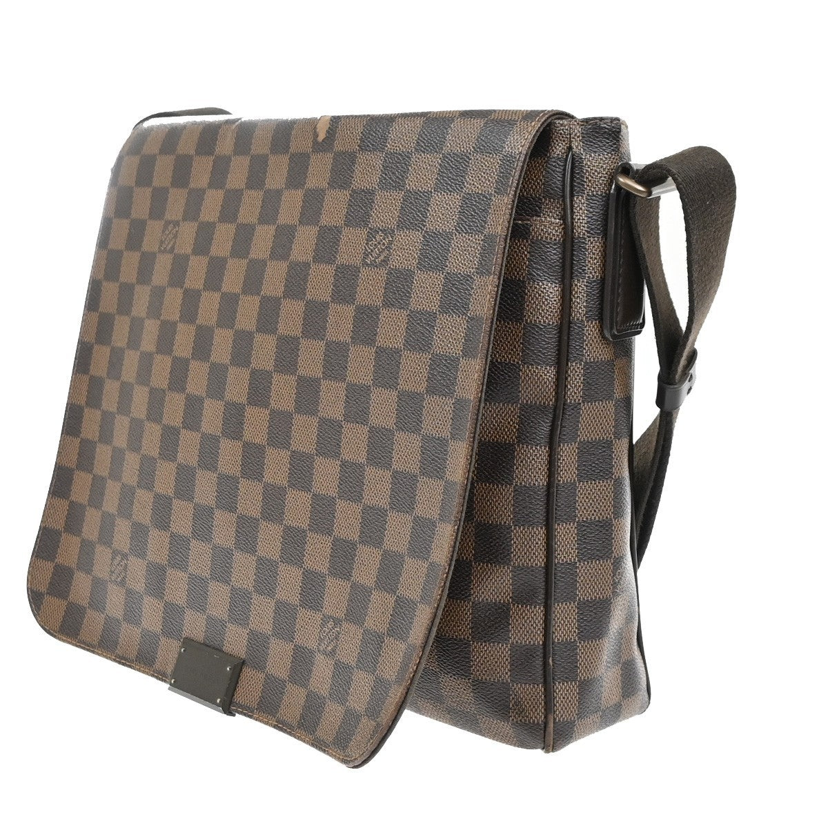 LOUIS VUITTON District MM Shoulder Bag Damier Ebene Leather Brown N41212 87MA625