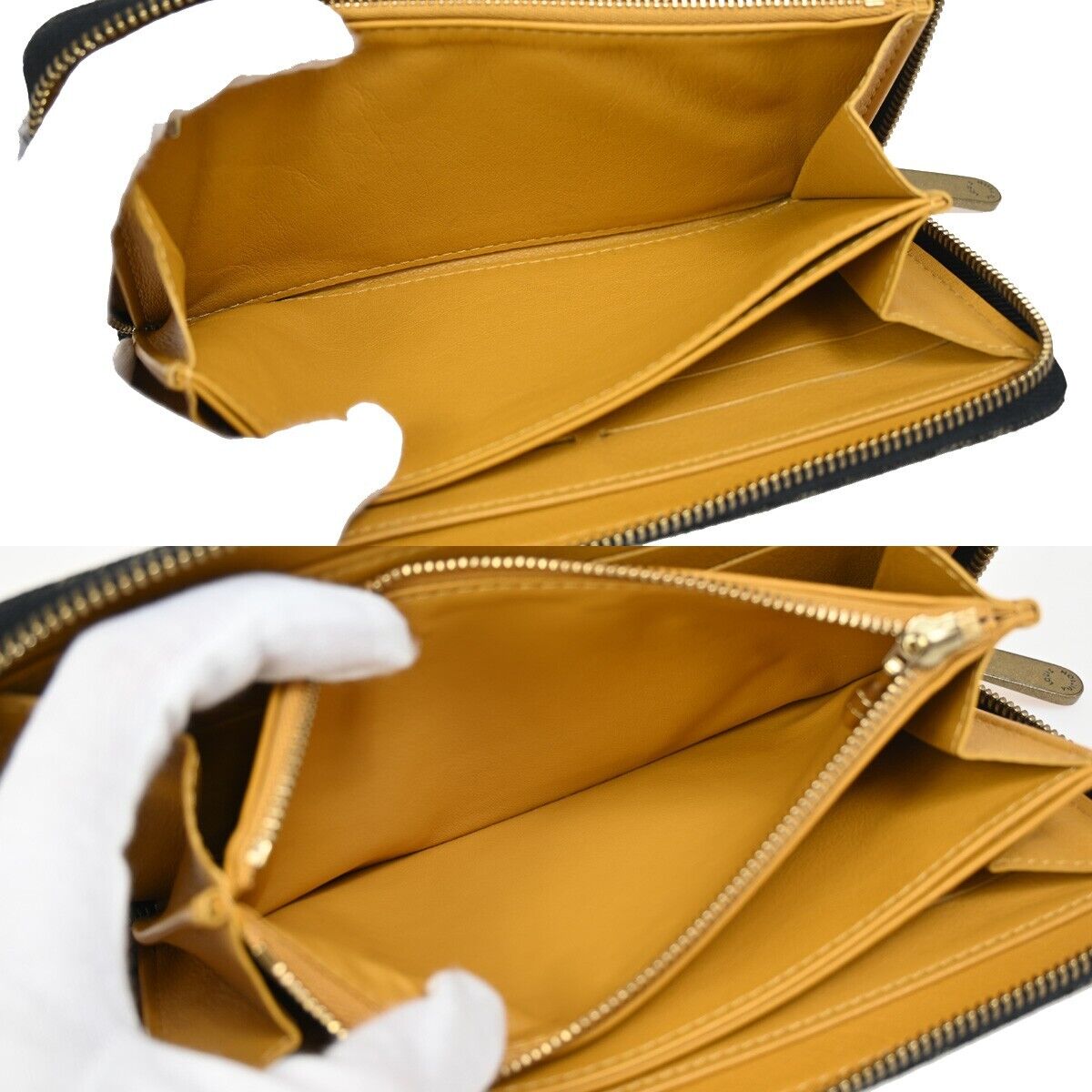 LOUIS VUITTON Zippy Round Long Wallet Monogram Denim Leather Blue M95614 44RF138