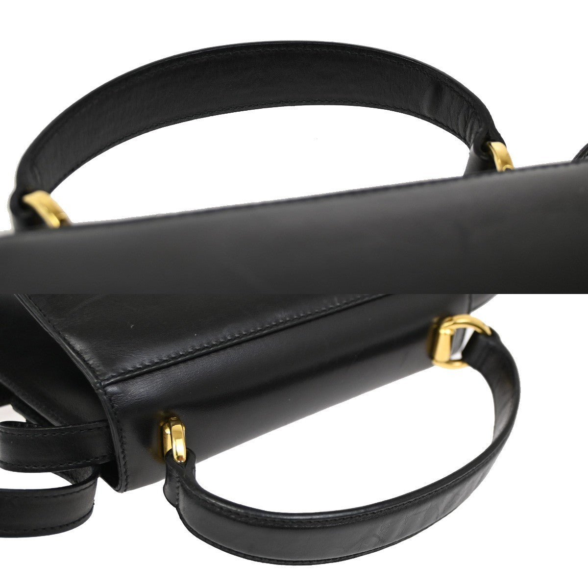 SALVATORE FERRAGAMO Vara Mini 2Way Shoulder Bag Leather Black GHW Italy 30DA236