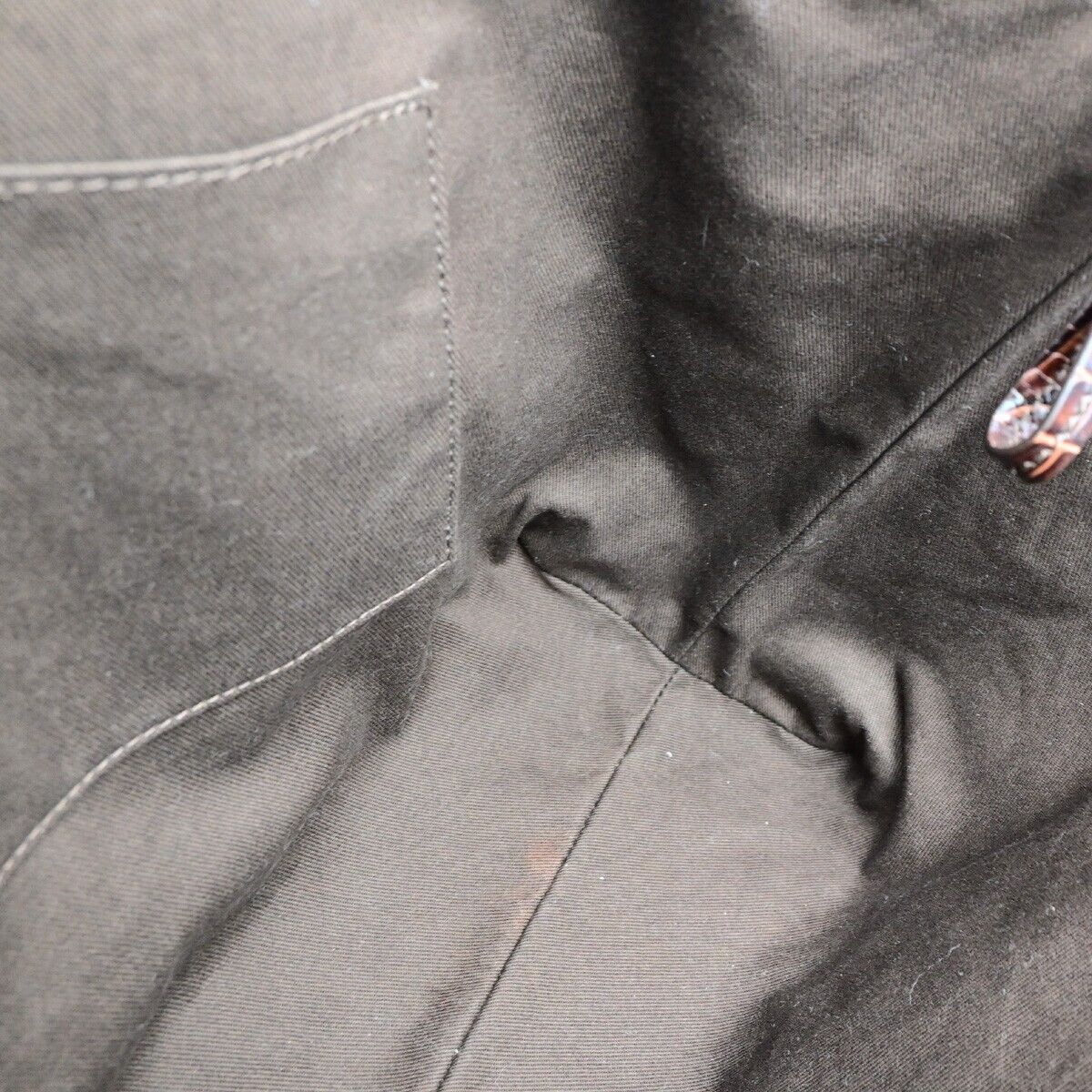 CELINE Logo Macadam Shoulder Tote Bag Suede Embossed Leather Purple SHW 34EC964