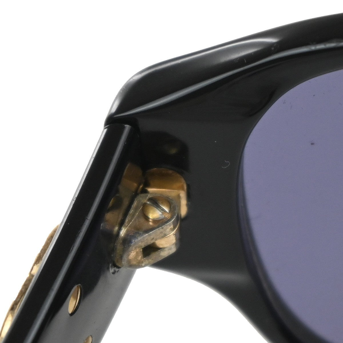 CHANEL CC Logos Sunglasses Eye Wear Plastic Black Navy 01452 63RQ046